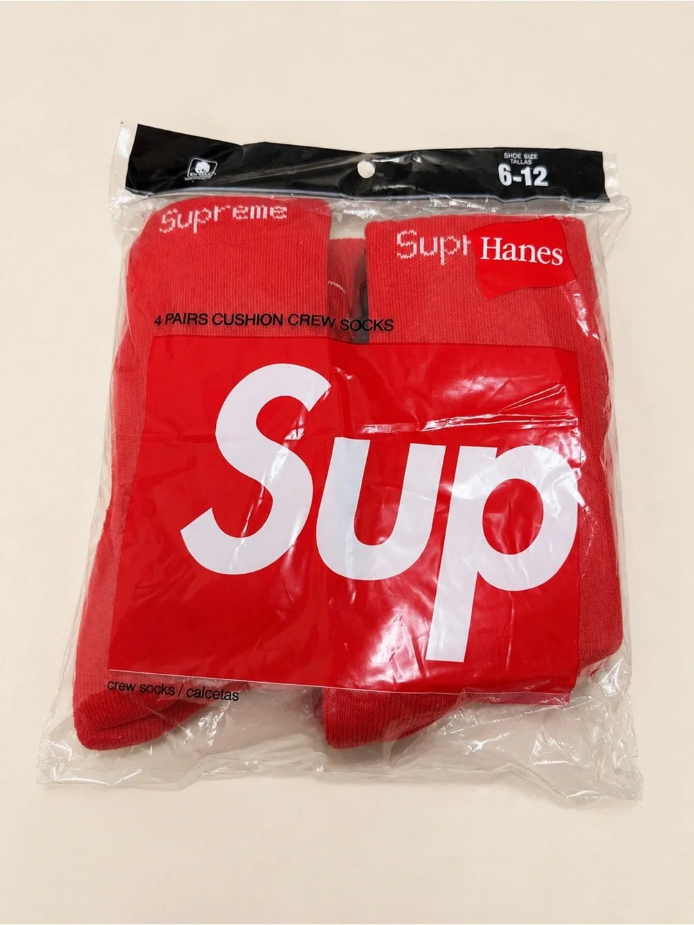 Hanes Red Cushion Crew Socks - Pack of 4
